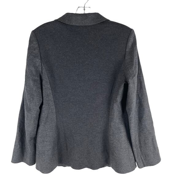 Escada Virgin Wool Cashmere Blazer Jacket Dark Gray Size 40 - Picture 5 of 7